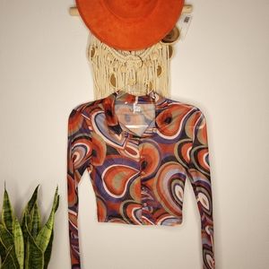 Princess Polly Blanca 70s Retro vibe Top